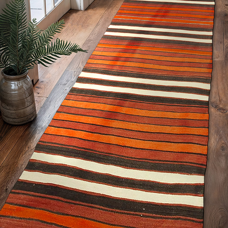 Corredor Vintage Anatolian Kilim - 90 cm x 326 cm - K0060526