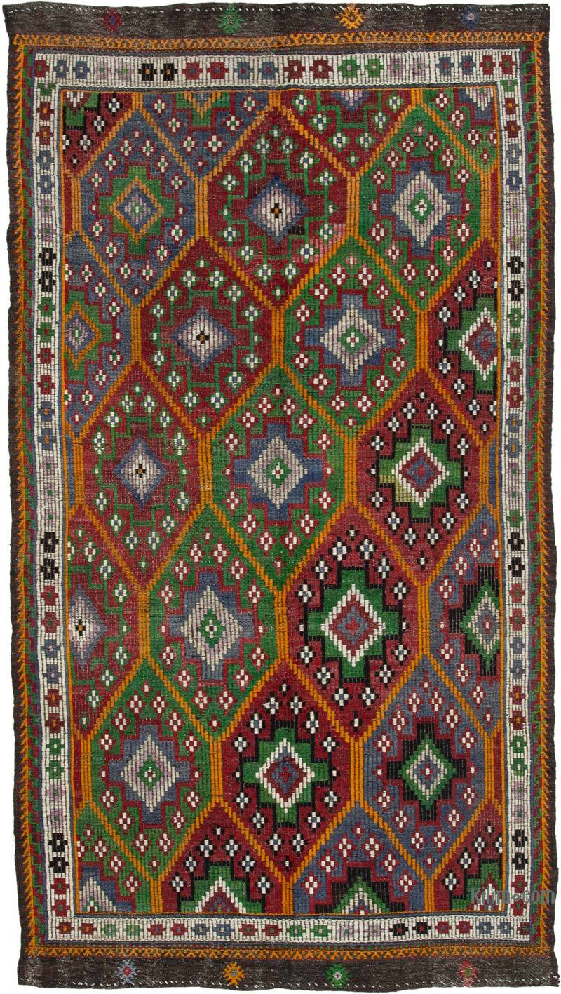 Vintage Anatolian Jijim Rug - 5' 4" x 9' 10" (64" x 118") - K0060643