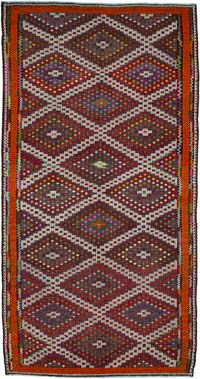 Vintage Anatolian Jijim Rug - 6' 4" x 11' 11" (76" x 143")