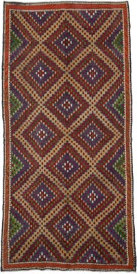 Vintage Anatolian Jijim Rug - 5' 10" x 12' 4" (70" x 148")