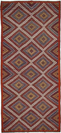 Vintage Anatolian Jijim Rug - 6' 7" x 14' 2" (79" x 170")