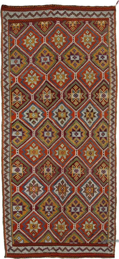 Vintage Anatolian Jijim Rug - 4' 10" x 10' 6" (58 in. x 126 in.)