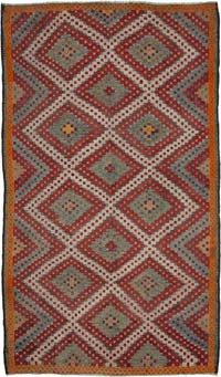 Vintage Anatolian Jijim Rug - 6'  x 10' 1" (72" x 121")