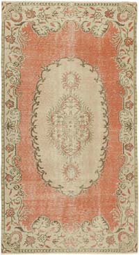 Vintage Turkish Hand-Knotted Rug - 4' 10" x 8' 10" (58" x 106")