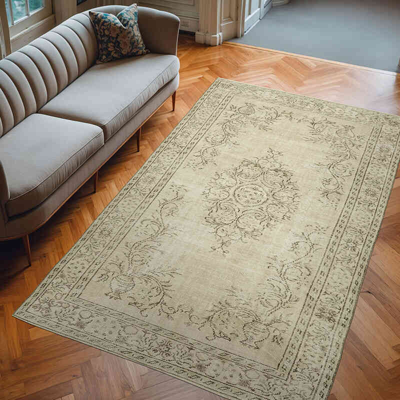Alfombra Vintage Turca Anudada a Mano - 179 cm x 285 cm - K0060757