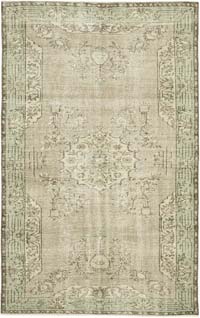 Vintage Turkish Hand-Knotted Rug - 5' 9" x 9' 2" (69" x 110")
