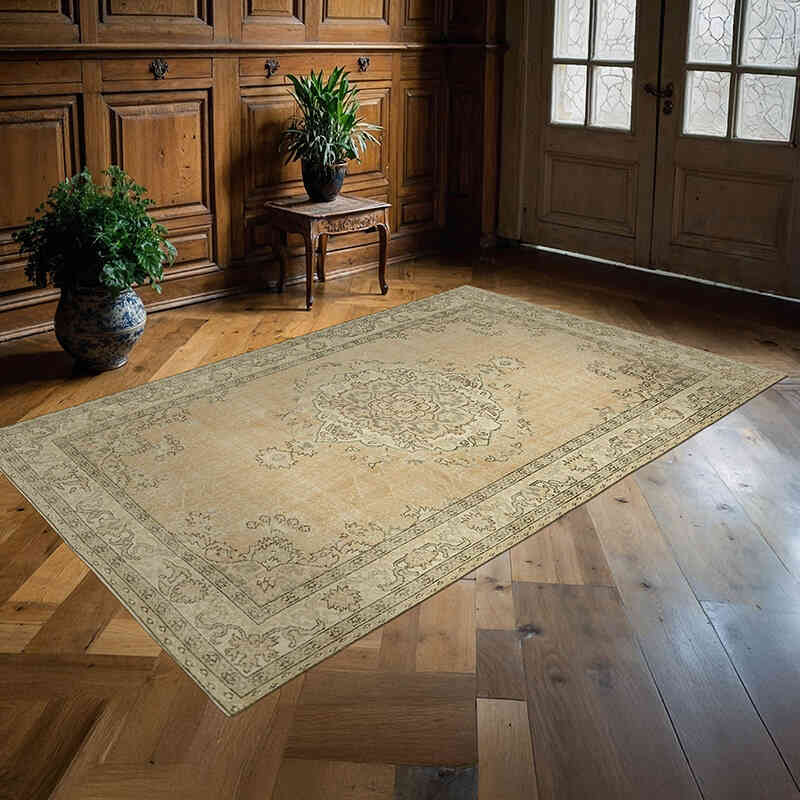 Alfombra Vintage Turca Anudada a Mano - 172 cm x 262 cm - K0060780