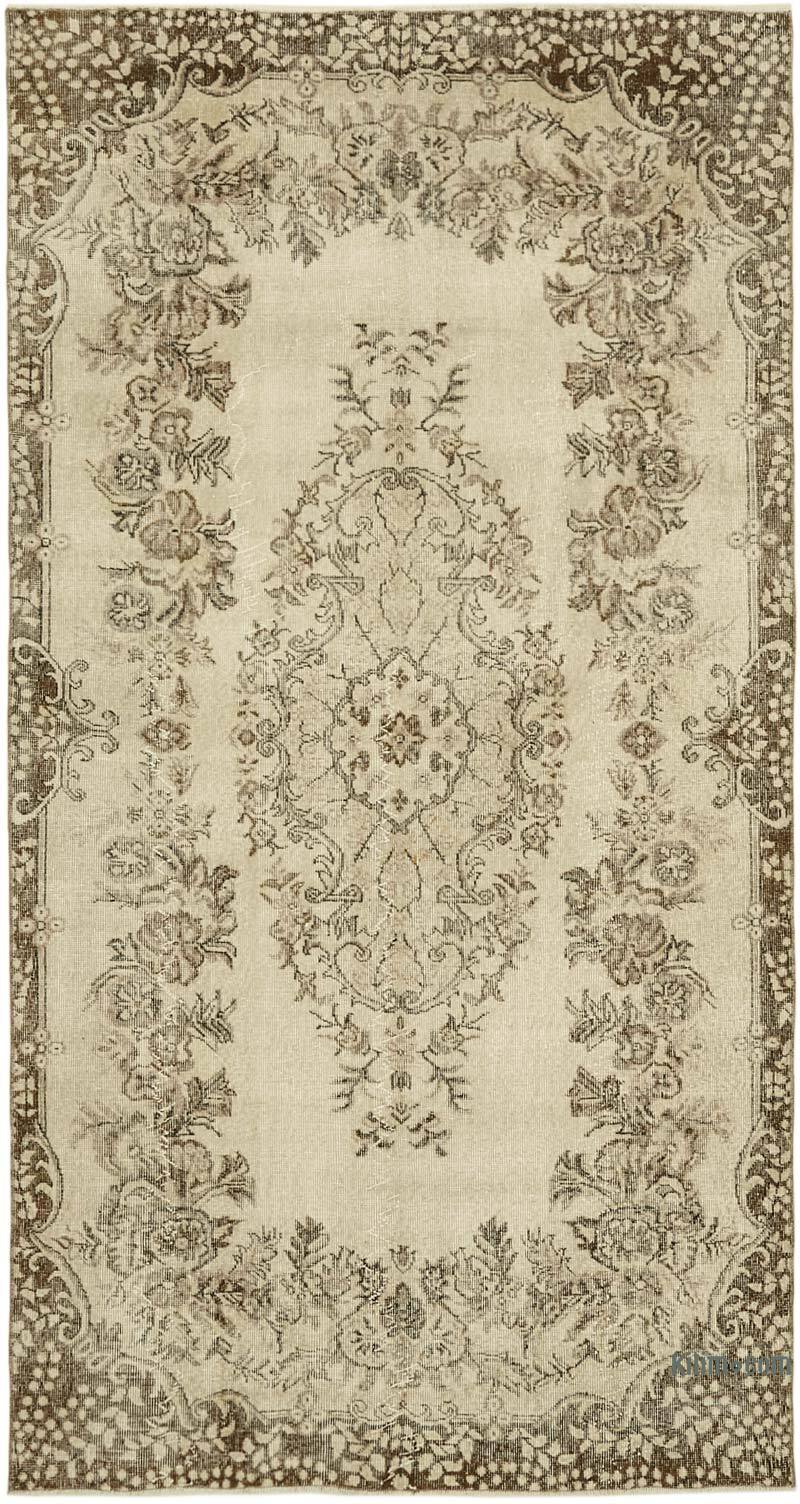 Vintage Turkish Hand-Knotted Rug - 5' 2" x 9' 5" (62" x 113") - K0060786