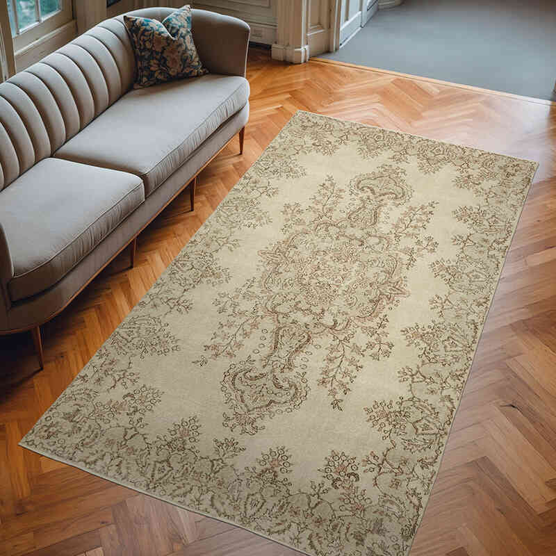 Vintage Turkish Hand-Knotted Rug - 5' 6" x 9' 9" (66" x 117") - K0060788
