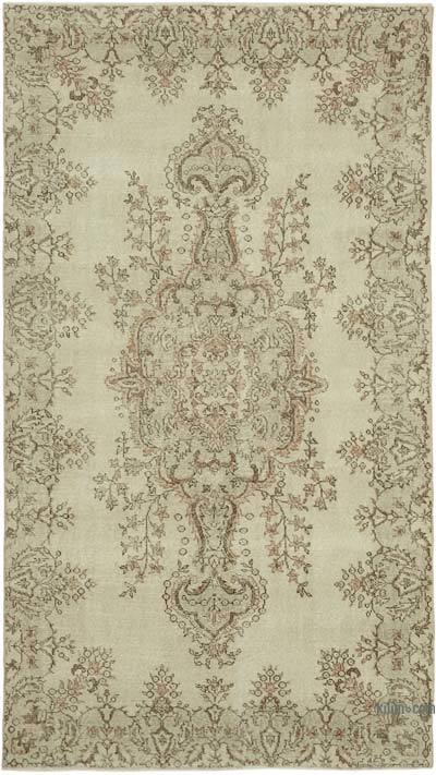 复古土耳其手结地毯- 5英尺6英寸x 9英尺9英寸(66英寸)。x 117。)