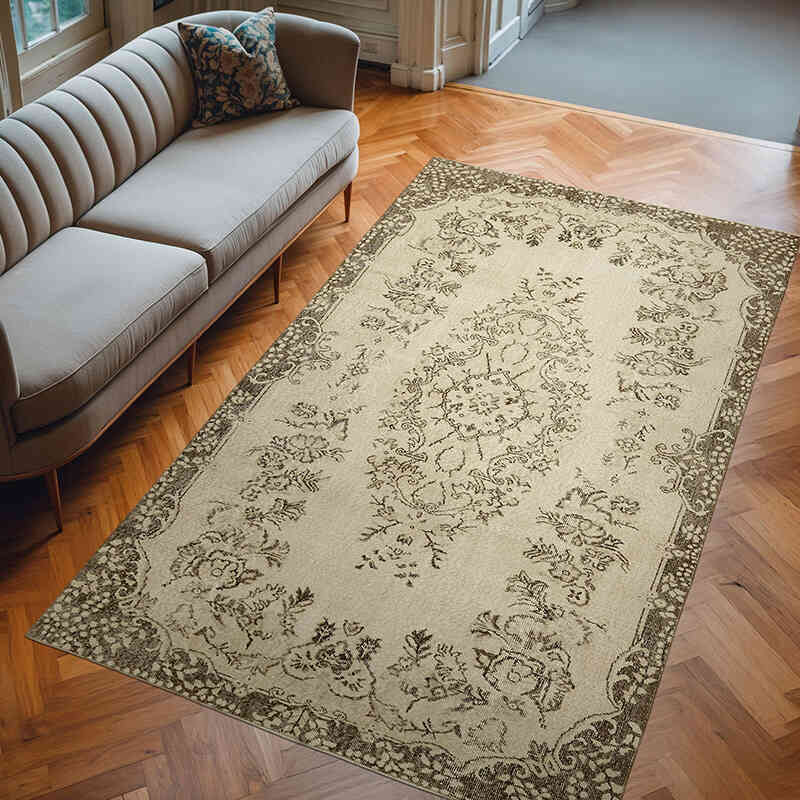 Vintage Turkish Hand-Knotted Rug - 5' 9" x 9' 6" (69" x 114") - K0060792