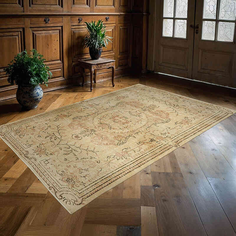 Vintage Turkish Hand-Knotted Rug - 5' 4" x 8' 1" (64" x 97") - K0060795