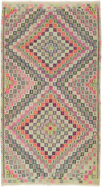 Vintage Oushak Jijim Rug - 5' 7" x 10' 3" (67" x 123")