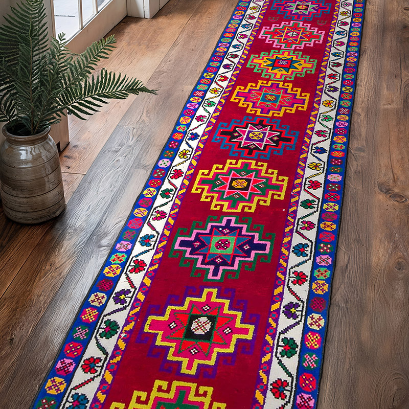 Alfombra Vintage de pasillo - 82 cm x 390 cm - K0060829