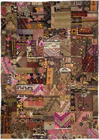 Alfombra Kilim de Retazos - 172 cm x 241 cm