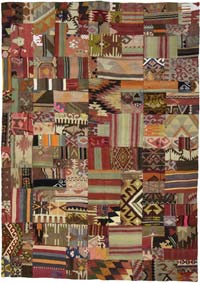 Alfombra Kilim de Retazos - 165 cm x 235 cm