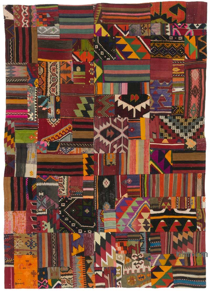 Patchwork Kilim Rug - 5' 5" x 7' 7" (65" x 91") - K0060862