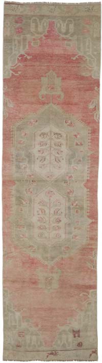 Vintage Turkish Runner Rug - 3' 1" x 11' 3" (37" x 135")