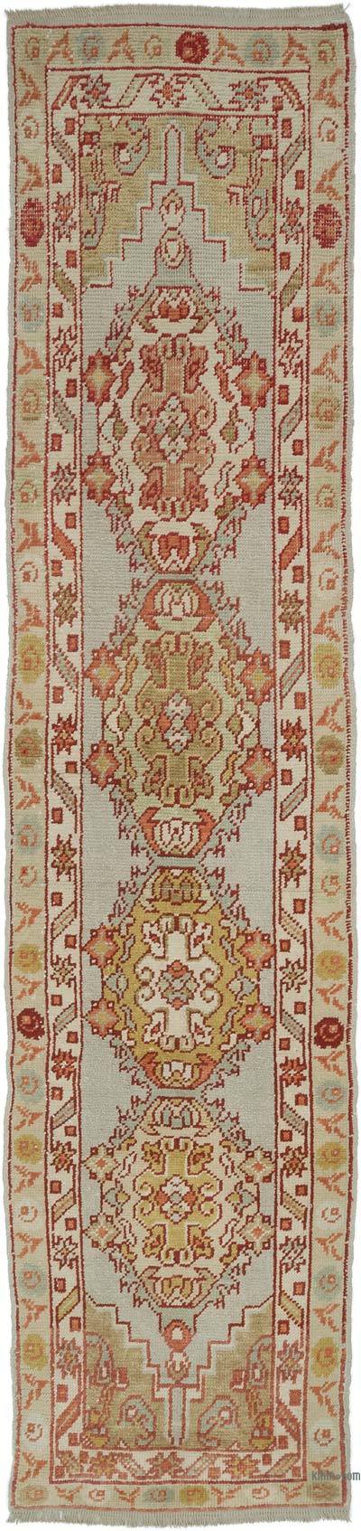 New Turkish Hand-Knotted Runner - 2' 8" x 11' 4" (32 in. x 136 in.)