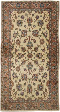 Vintage Turkish Hand-Knotted Rug - 3' 9" x 7'  (45" x 84")