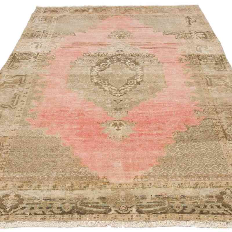 Alfombra Vintage Turca Anudada a Mano - 128 cm x 222 cm - K0060920