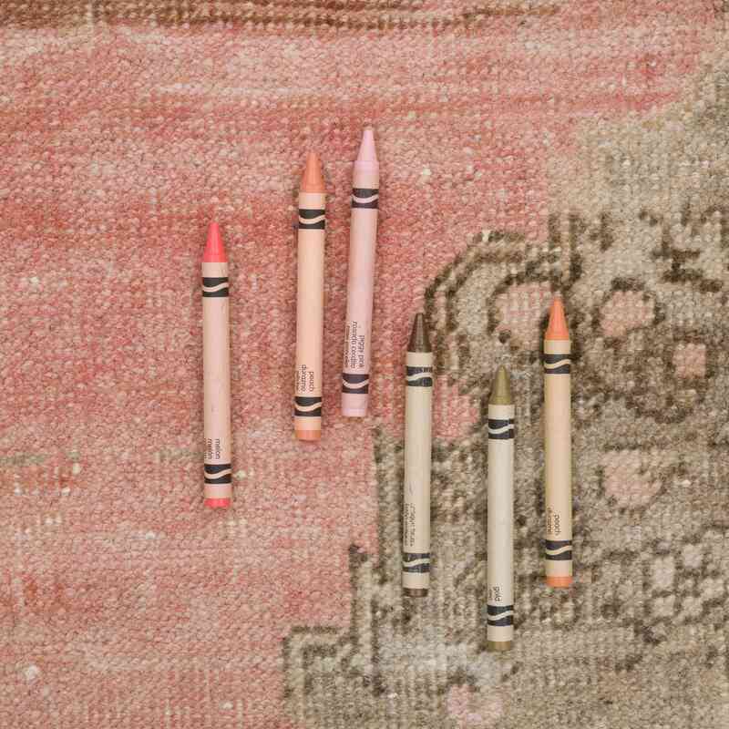 Alfombra Vintage Turca Anudada a Mano - 128 cm x 222 cm - K0060920