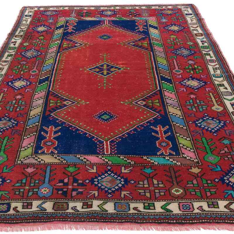 Vintage Turkish Hand-Knotted Rug - 4' 6" x 7' 3" (54" x 87") - K0060927