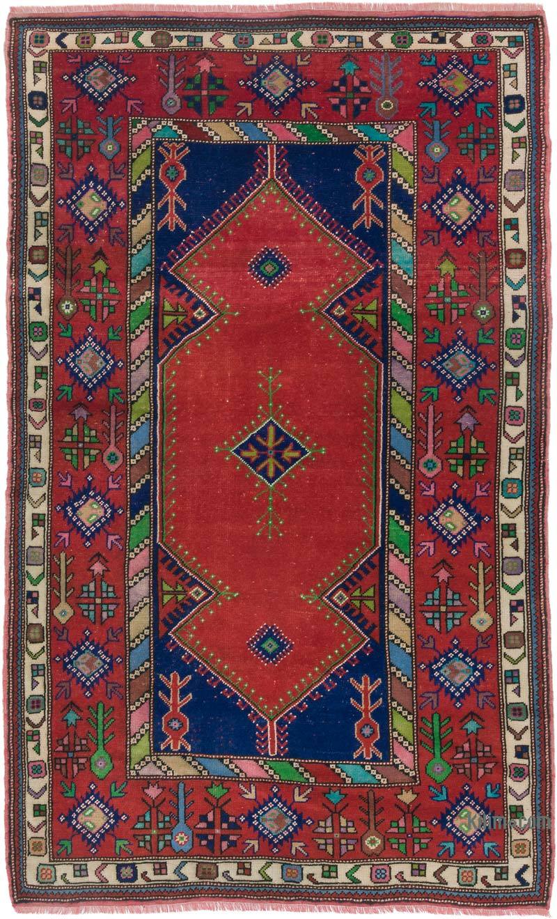 Vintage Turkish Hand-Knotted Rug - 4' 6" x 7' 3" (54" x 87") - K0060927
