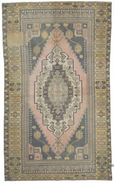 Vintage Turkish Hand-Knotted Rug - 4' 8" x 7' 7" (56 in. x 91 in.)