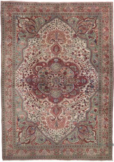Vintage Turkish Hand-Knotted Rug - 6' 9" x 9' 5" (81 in. x 113 in.)