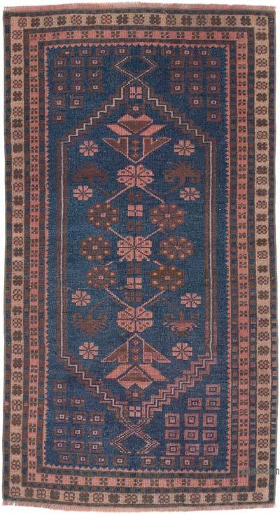 Vintage Turkish Hand-Knotted Rug - 2' 4" x 4' 3" (28 in. x 51 in.)