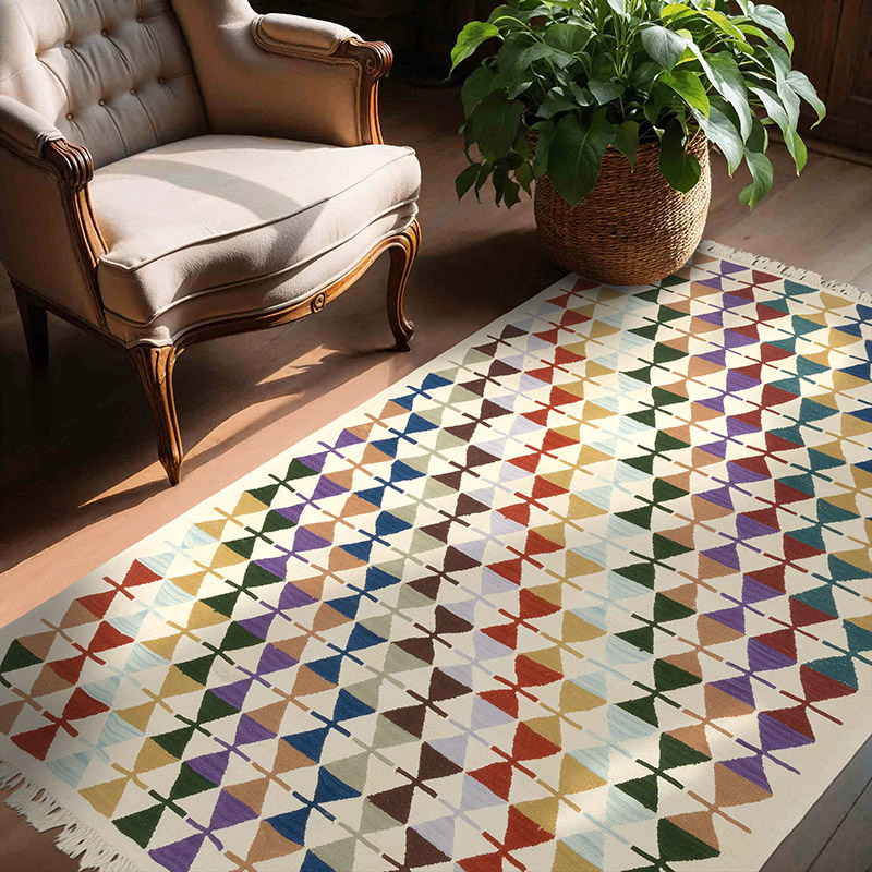 New Handwoven Turkish Kilim Rug - 4' 11" x 6' 11" (59" x 83") - K0061013
