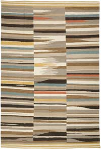 New Handwoven Turkish Kilim Rug - 6' 11" x 10' 1" (83" x 121")