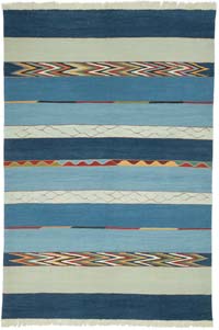 New Handwoven Turkish Kilim Rug - 5' 11" x 8' 6" (71" x 102")