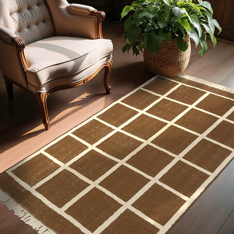 New Handwoven Turkish Kilim Rug - 4' 4" x 6' 1" (52" x 73") - K0061029