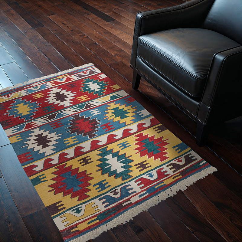 New Handwoven Turkish Kilim Rug - 3' 1" x 4' 3" (37" x 51") - K0061033