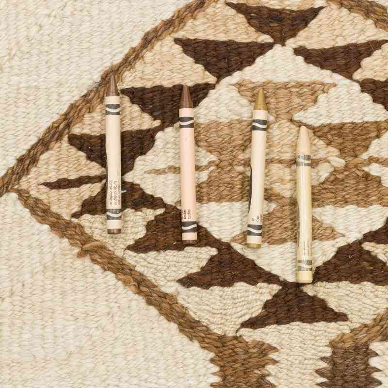 Bej, Kahverengi Anadolu Yolluk Kilim - 95 cm x 306 cm - K0061056