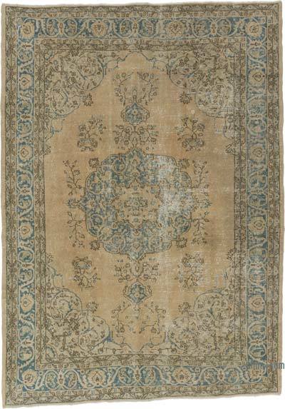 Vintage Turkish Hand-Knotted Rug - 7' 1" x 9' 11" (85 in. x 119 in.)