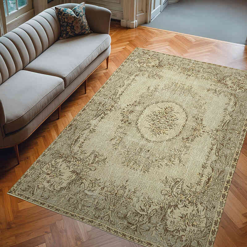 Vintage Turkish Hand-Knotted Rug - 6' 8" x 10' 2" (80" x 122") - K0061122