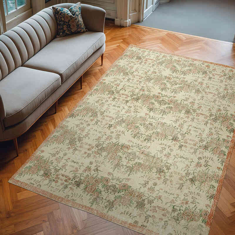 Vintage Turkish Hand-Knotted Rug - 6' 6" x 9' 6" (78" x 114") - K0061157
