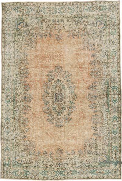 Vintage Turkish Hand-Knotted Rug - 7' 3" x 10' 9" (87 in. x 129 in.)