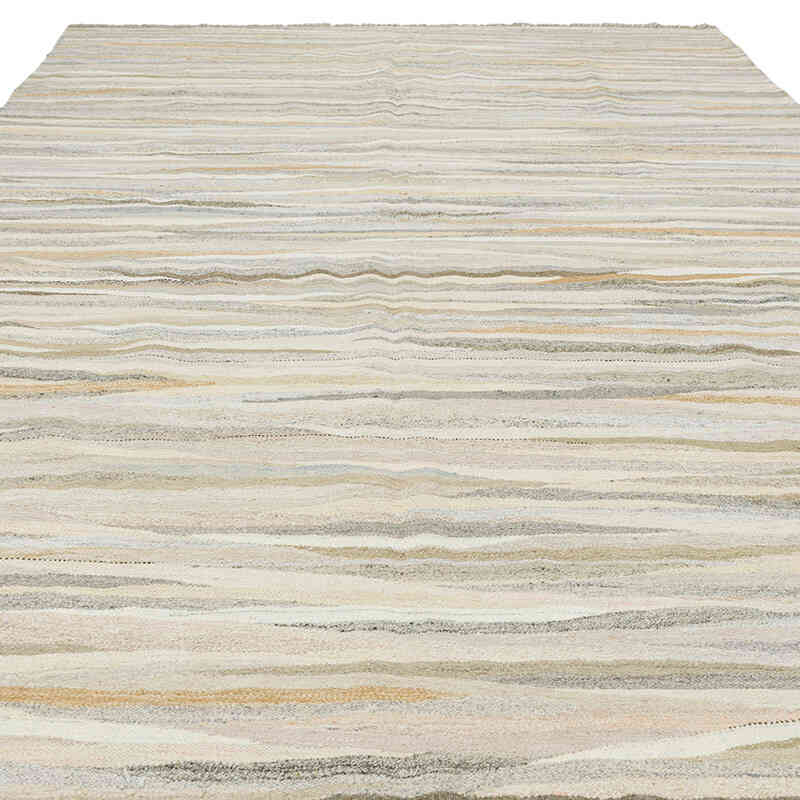 Beige Nueva Alfombra Turca Kilim - K0061224