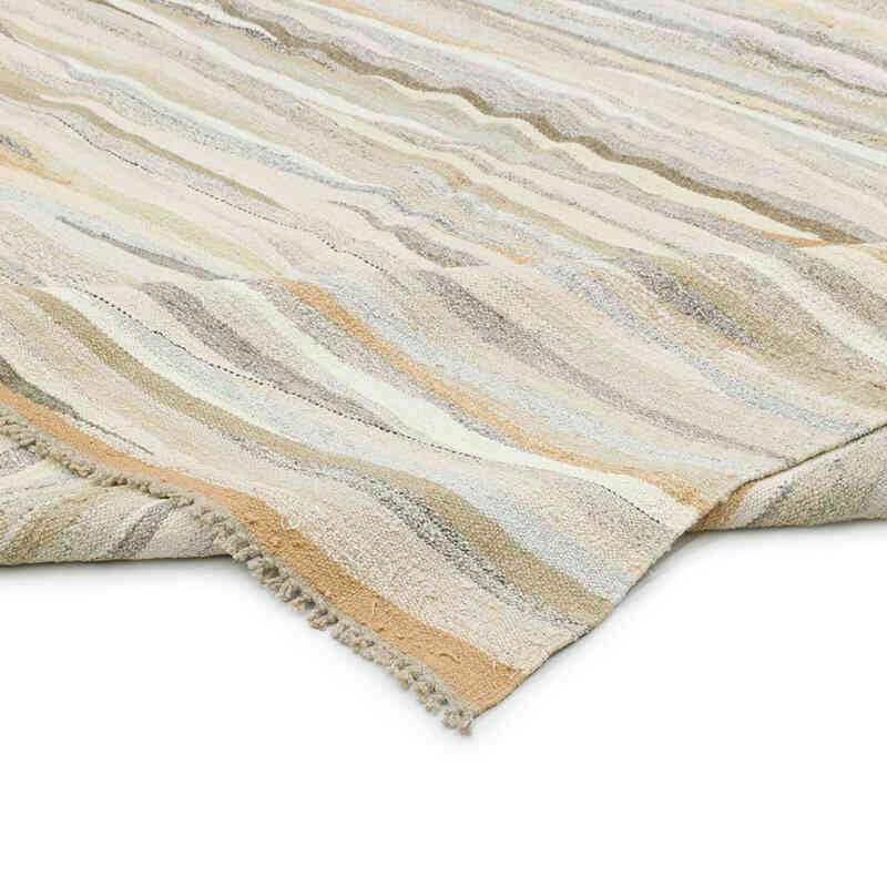 Beige Nueva Alfombra Turca Kilim - K0061224