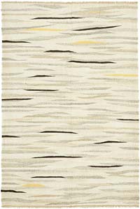 Beige New Contemporary Handwoven Kilim Rug - 8' 1" x 11' 11" (97" x 143") - Vintage Yarn