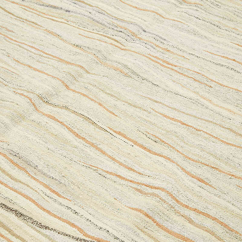Beige Nueva Alfombra Turca Kilim - K0061227