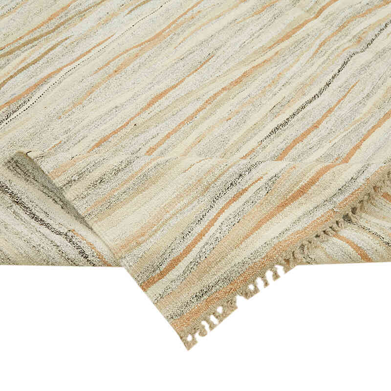Beige Nueva Alfombra Turca Kilim - K0061227
