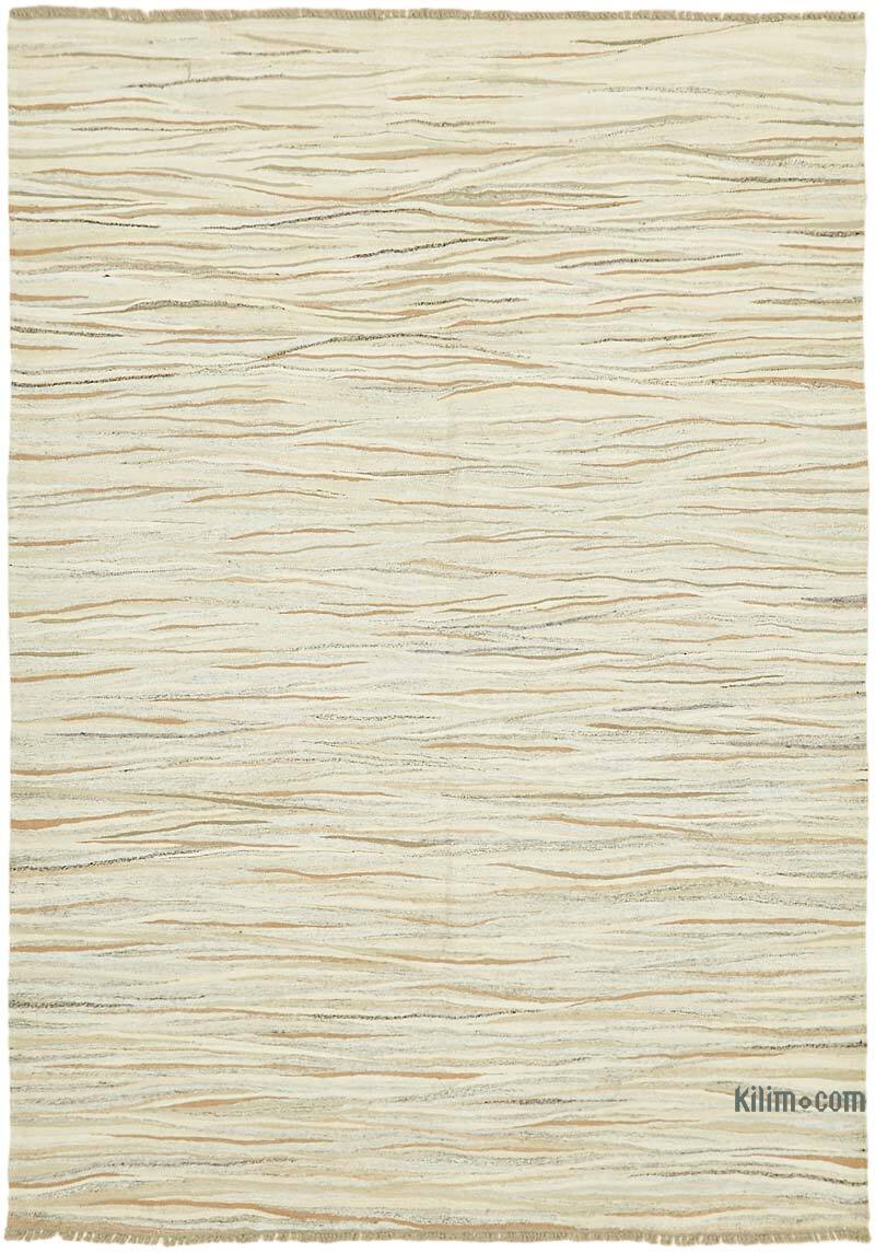 Beige Nueva Alfombra Turca Kilim - K0061227