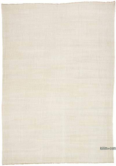 Beige New Contemporary Handwoven Kilim Rug - 9' 4" x 13' 5" (112 in. x 161 in.) - Vintage Yarn