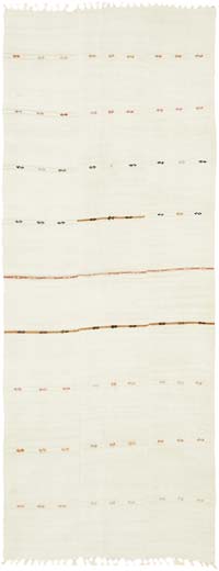 Alfombra Kilim Vintage de Cáñamo de Anatolia - 185 cm x 468 cm