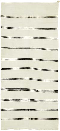Alfombra Kilim Vintage de Cáñamo de Anatolia - 166 cm x 372 cm